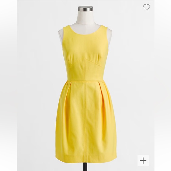 J.Crew Factory Bright Yellow Cotton Textured Dress Size 2 - Picture 1 of 7